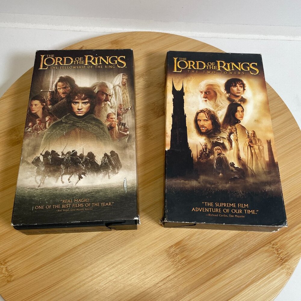 The Lord Of The Rings Fellowship Of The Rings Two Towers VHS Lot